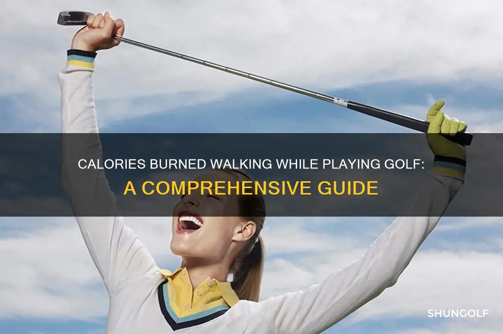 how many calories burned playing golf walking