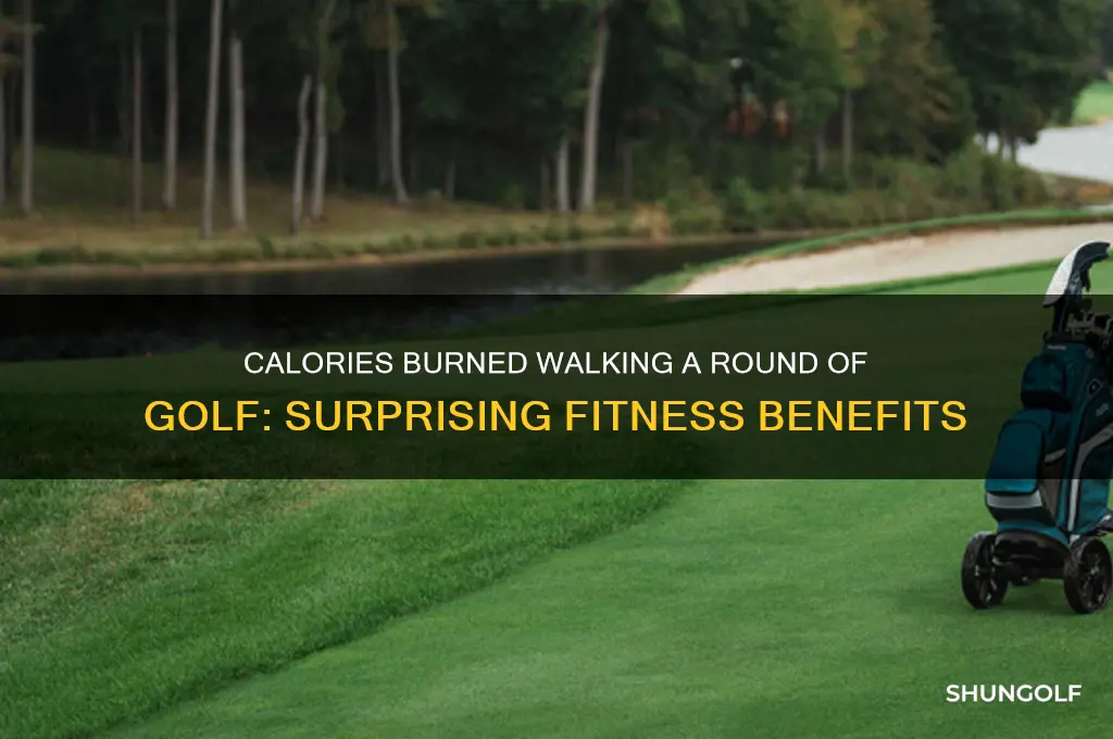 how many calories burned walking a round of golf