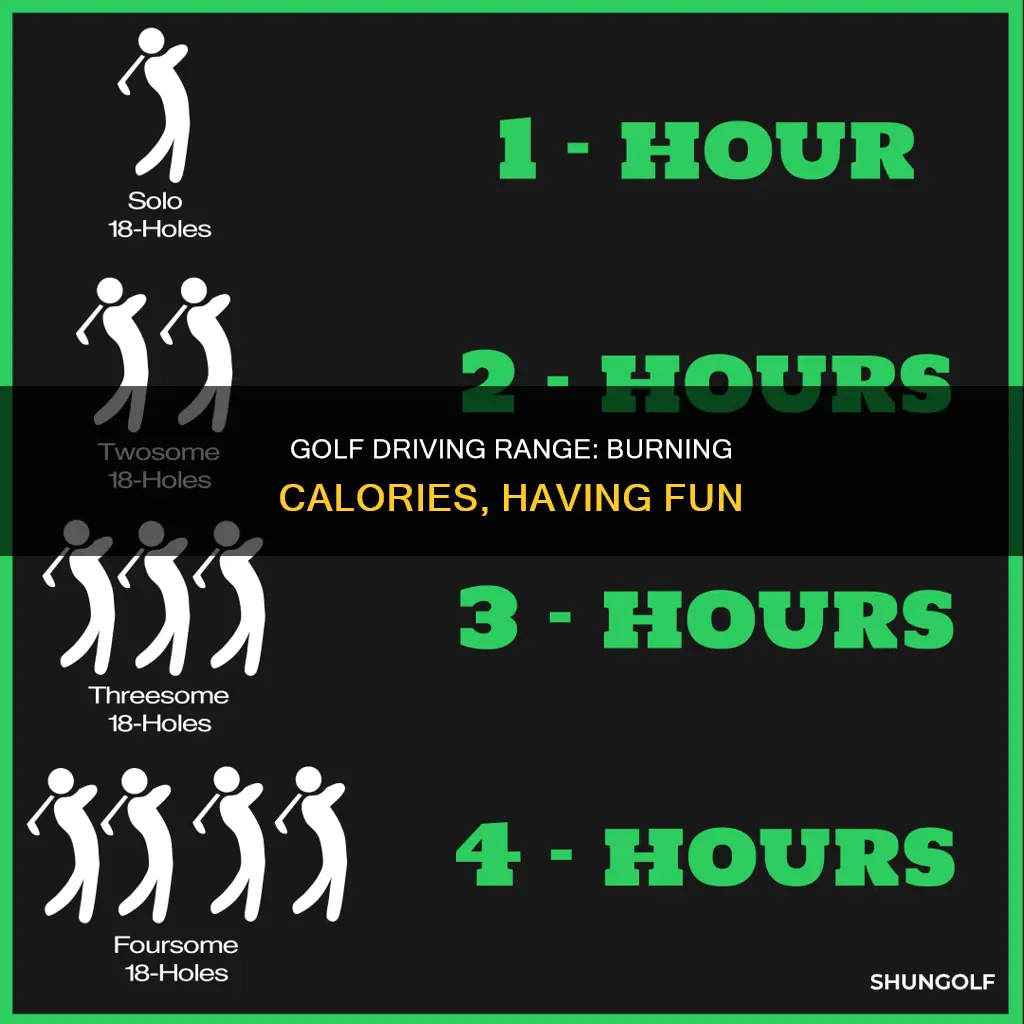how many calories golf driving range