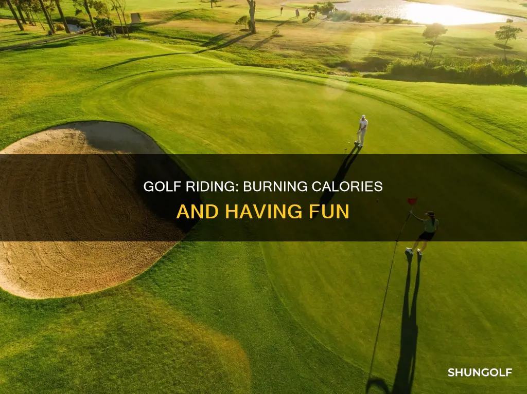 how many calories golf riding