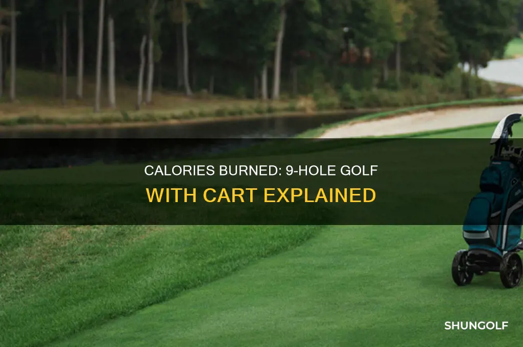 how many calorries with golfing with cart 9 holes