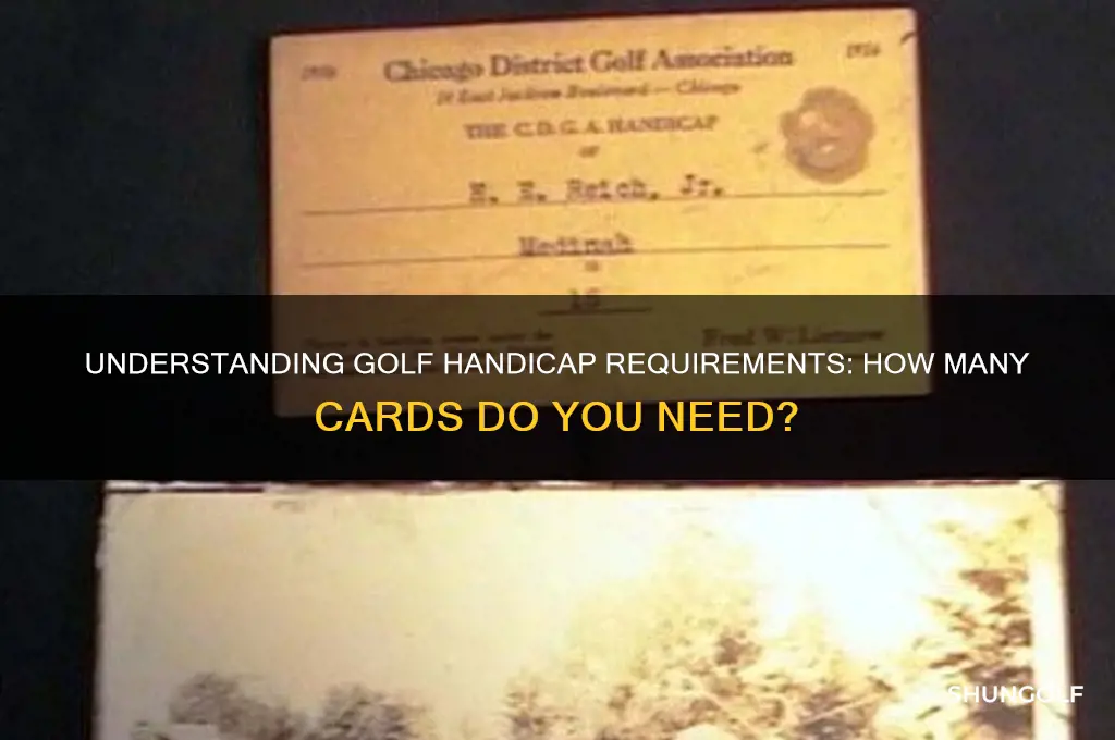 how many cards for a golf handicap
