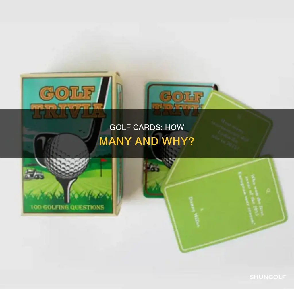 how many cards in golf