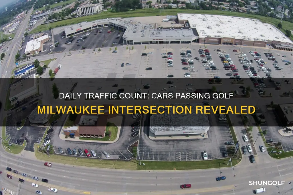 how many cars passing golf milwaukee intersection a day