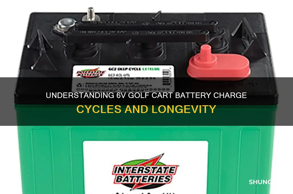 how many charge cycles 6v golf cart