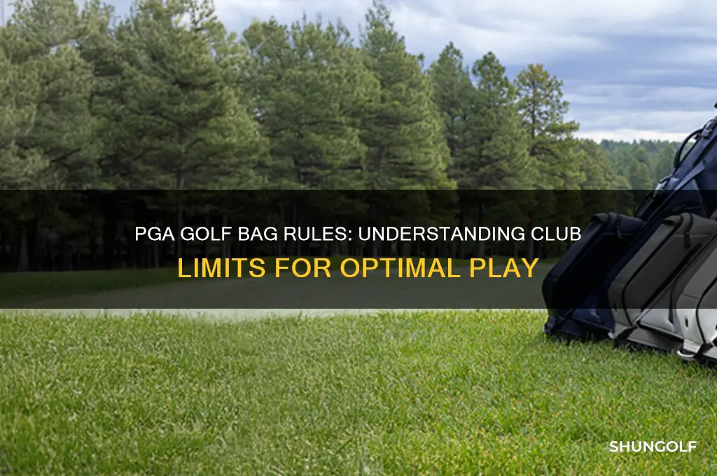 how many clubs allowed in a pga golf bag