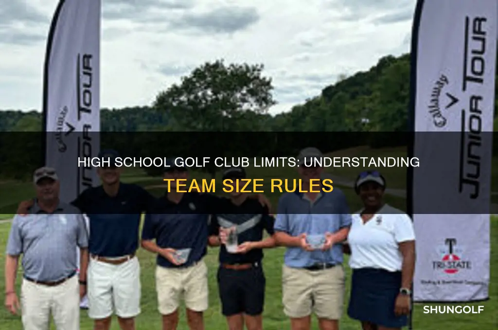 how many clubs are allowed in high school golf