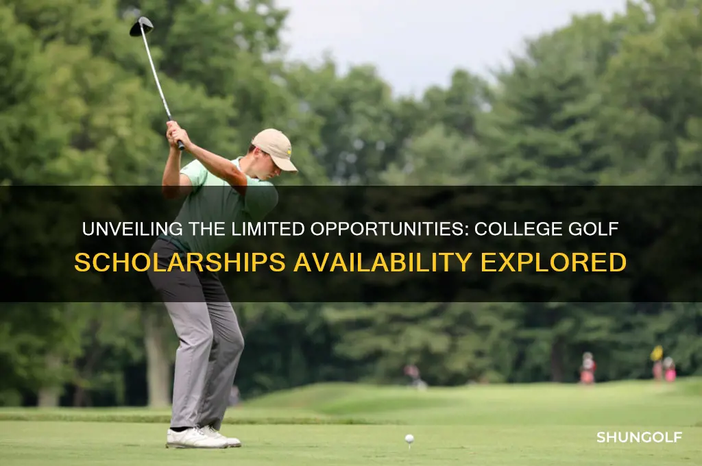 how many college golf scholarships are there