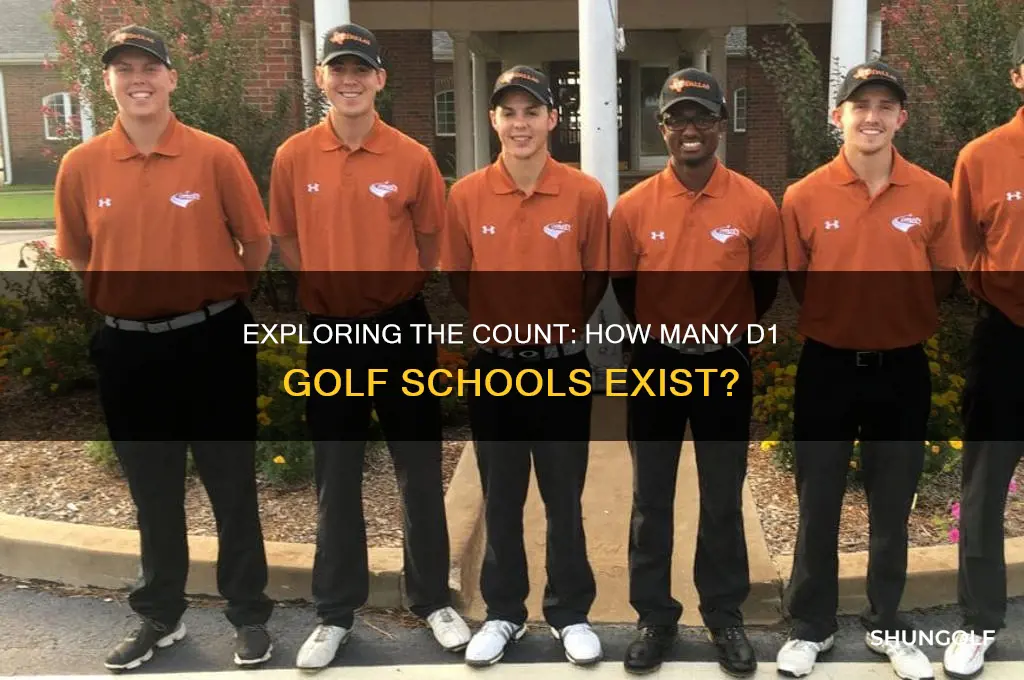 how many d1 golf schools are there