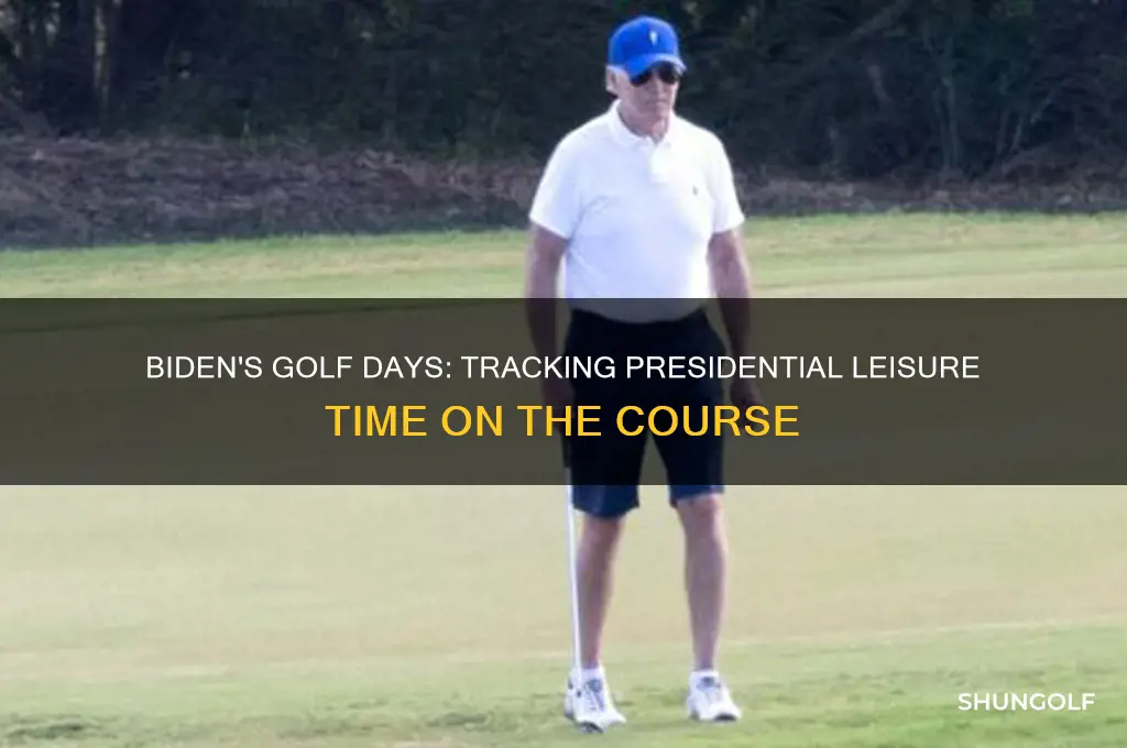 how many days did biden golf during his presidency