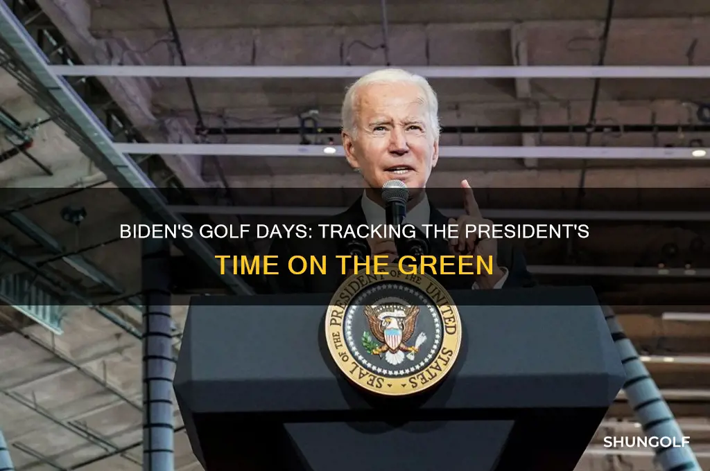 how many days did biden play golf