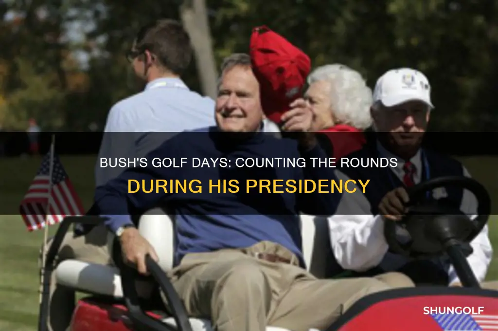 how many days did bush play golf