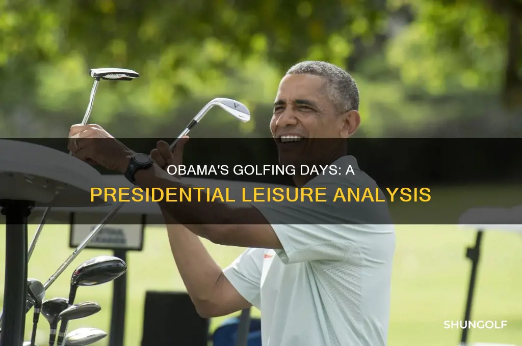 how many days did obama spend golfing during his presidency