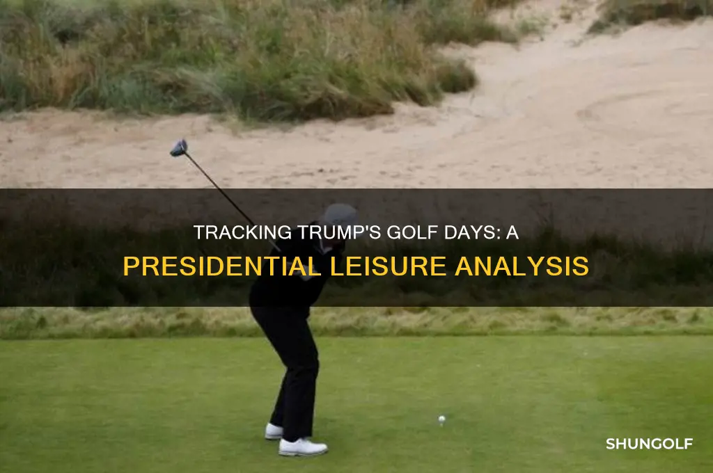 how many days has president trum played golf