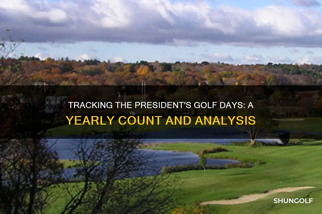 how many days has the president played golf this year