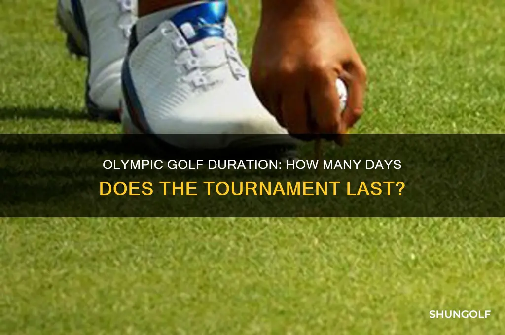 how many days is the olympic golf