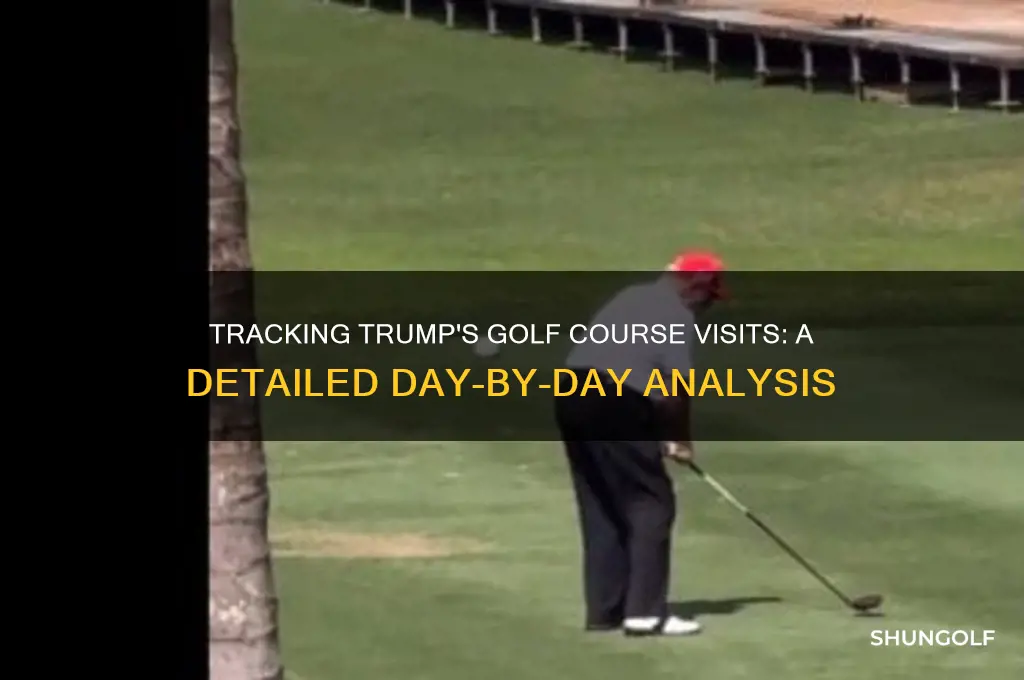 how many days on the golf coure for trump