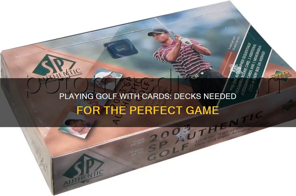 how many decks of card are needed to play golf