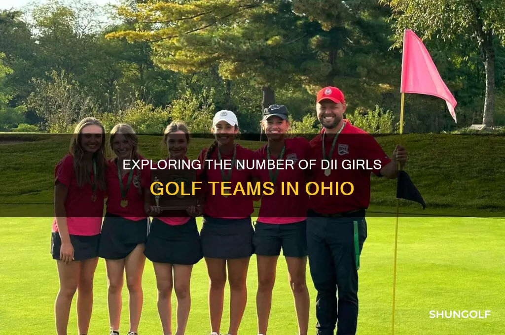 how many dii girls golf teams are there in ohio