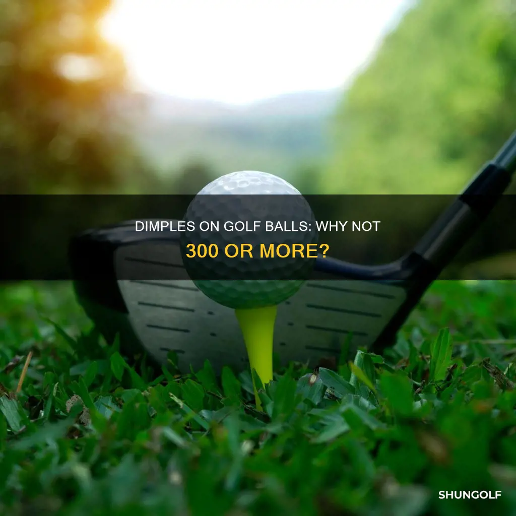 how many dimples on golf bal