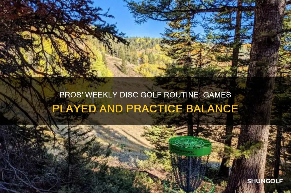 how many disc golf games do pros play a week