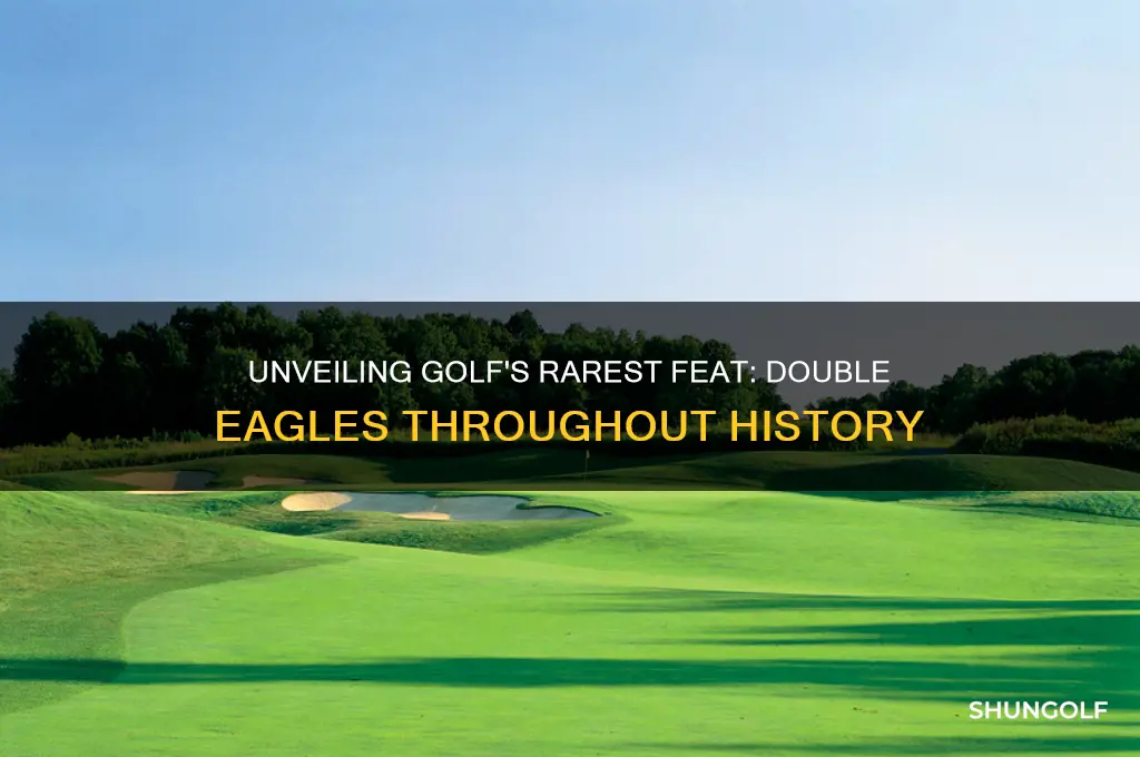 how many double eagles in golf history