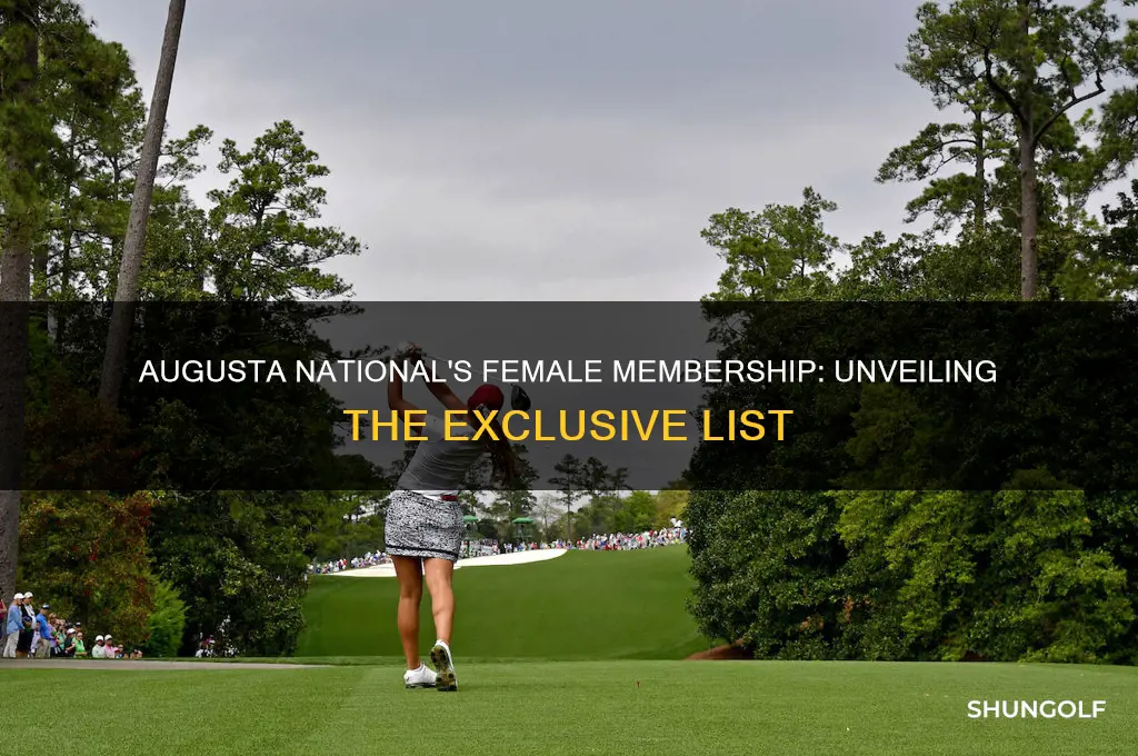 how many female members of augusta national golf club
