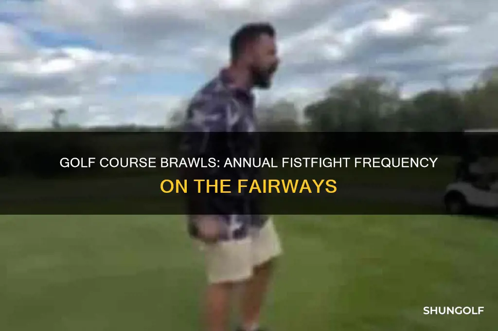 how many fist fights per year on a golf course