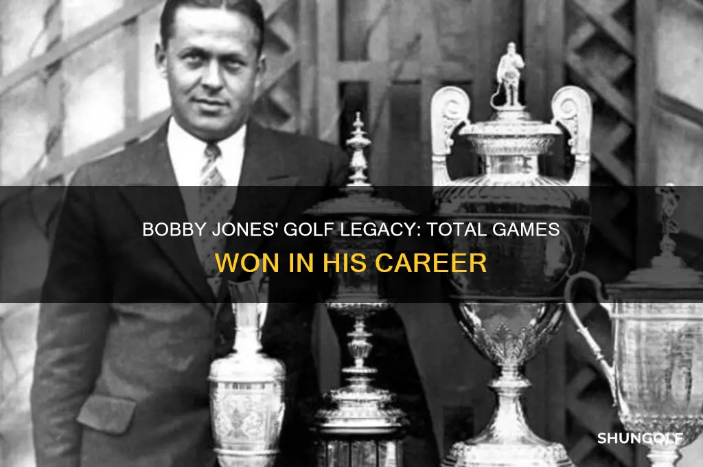 how many games did bobby jones win in golf