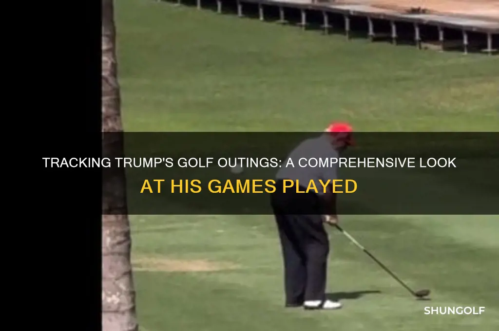 how many games of golf as trump played