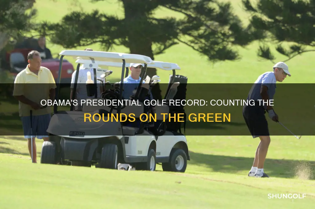 how many games of golf did obama play as president