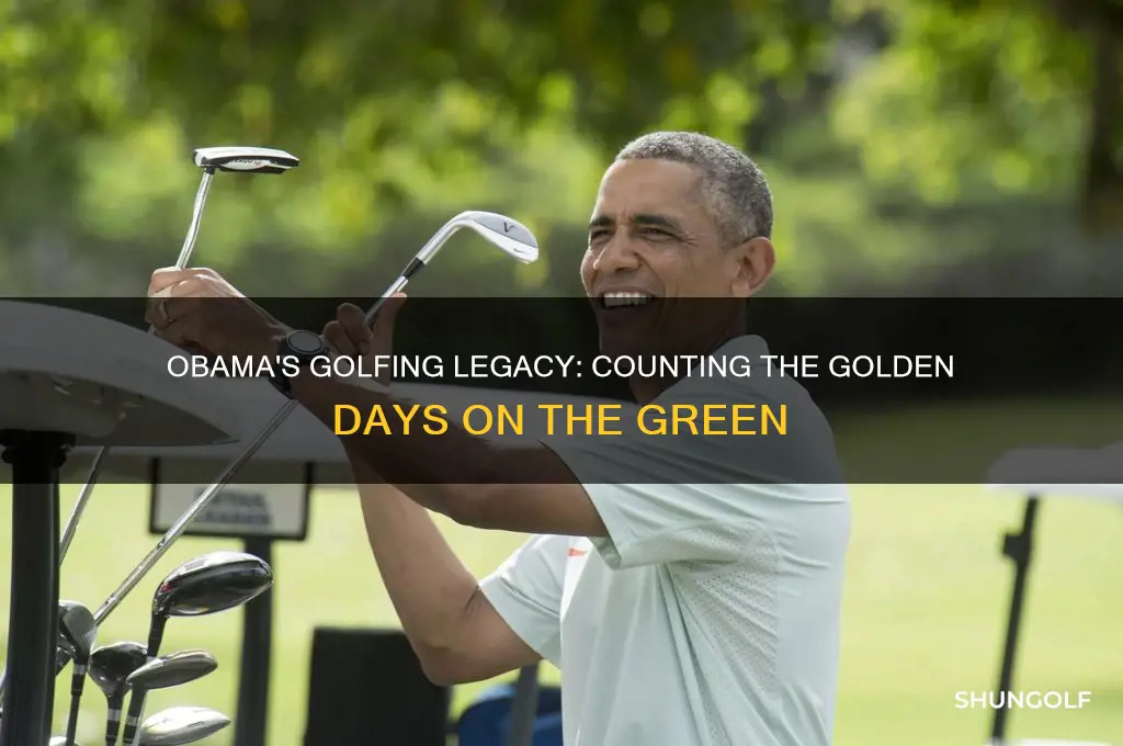 how many gold days did obama golf