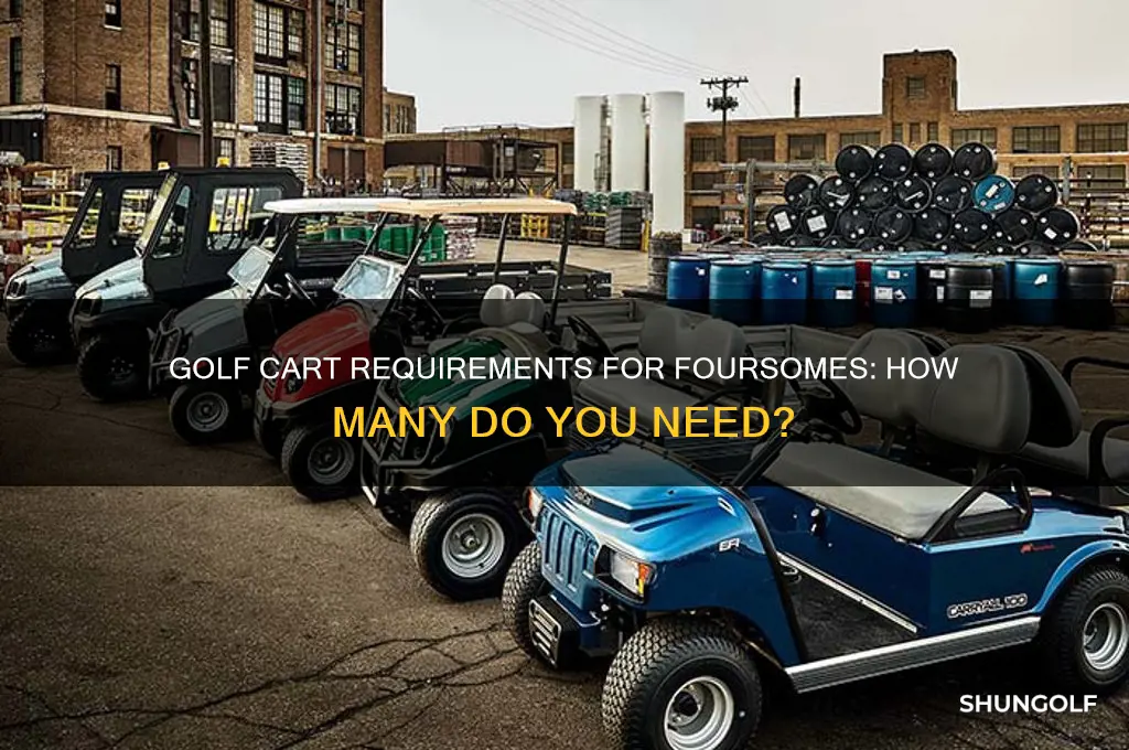 how many golf carts are needed for a foursome