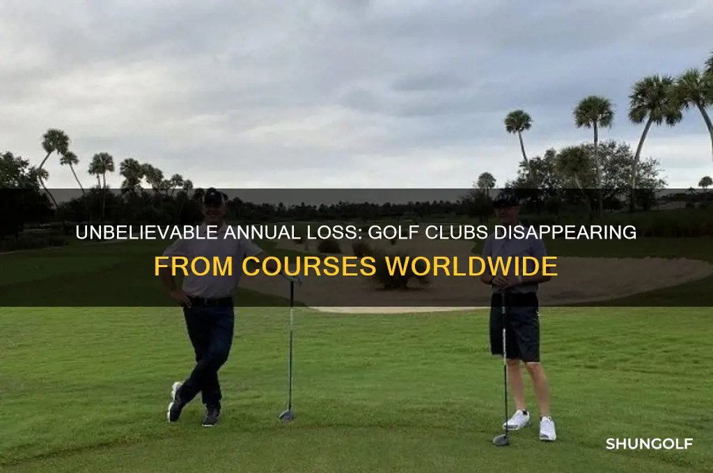 how many golf clubs are lost each year