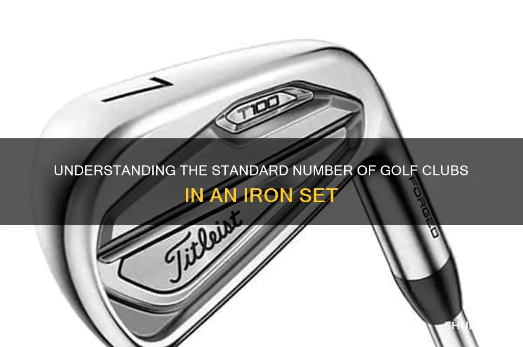 how many golf clubs in a set of irons