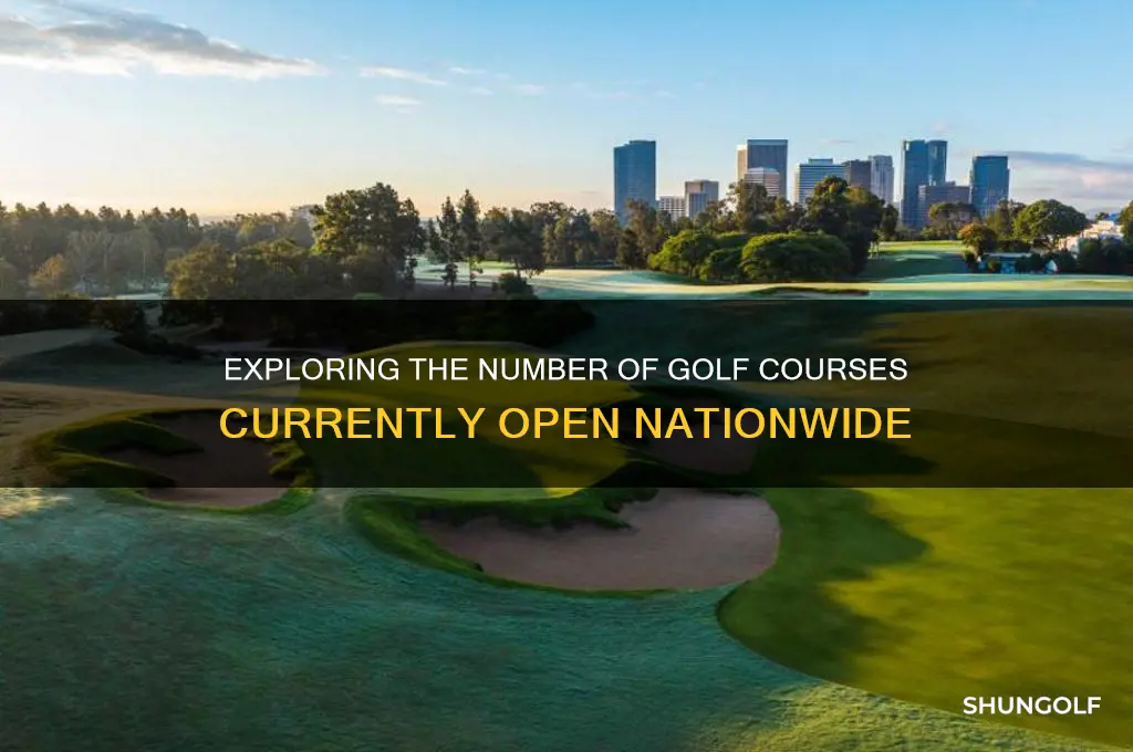 how many golf courses are open