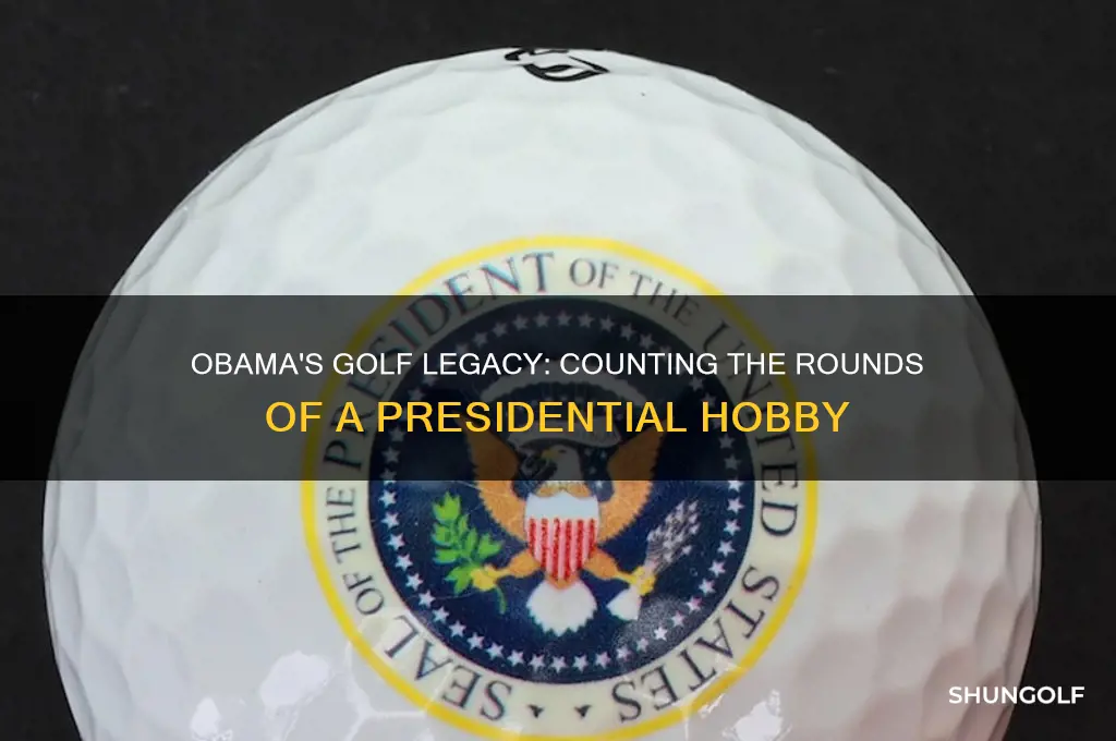 how many golf games did obama have