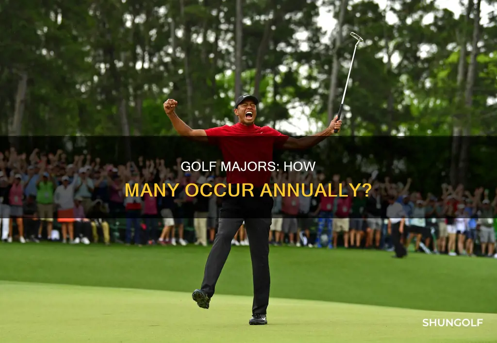 how many golf majors a year