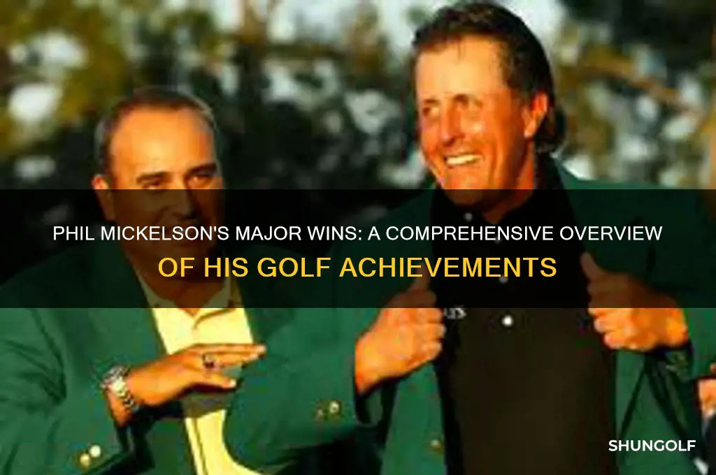 how many golf majors has phil mickelson won