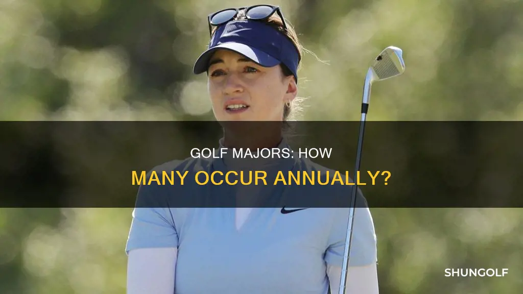 how many golf majors per year