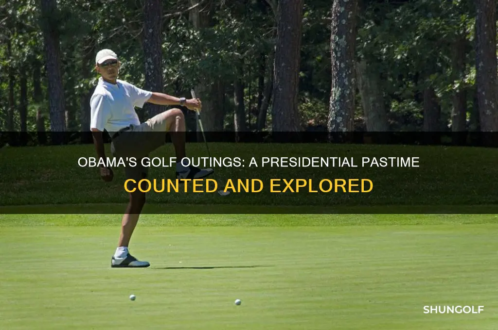 how many golf outings did obama have