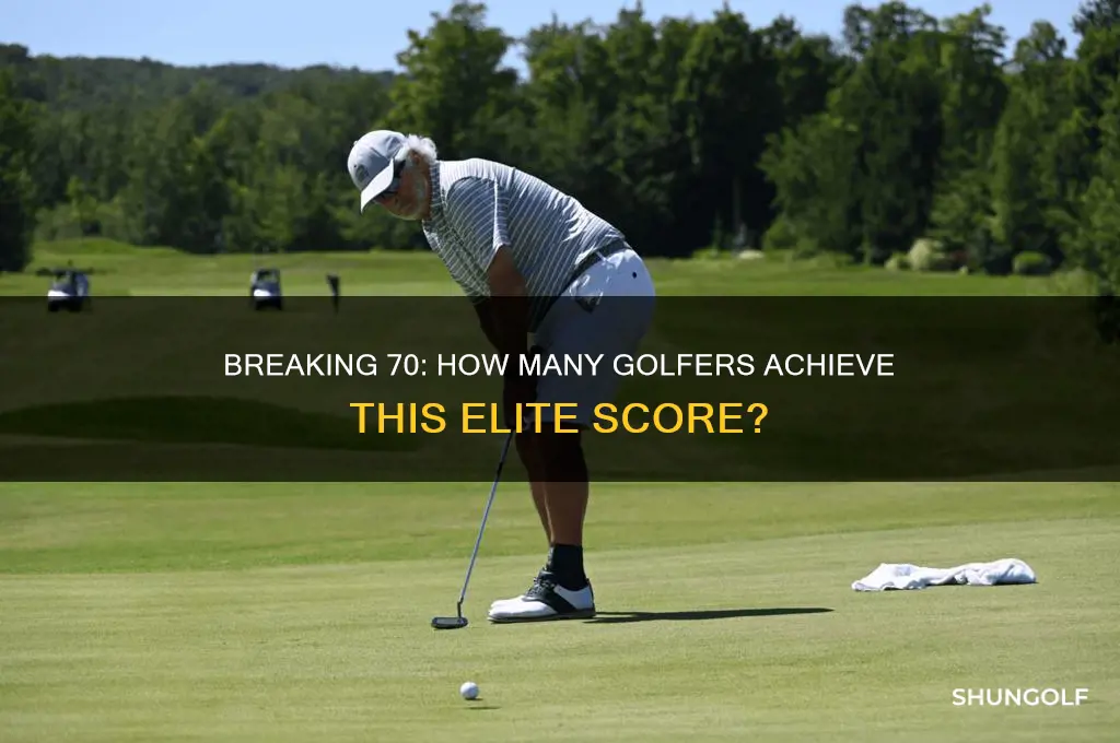 how many golf players score under 70