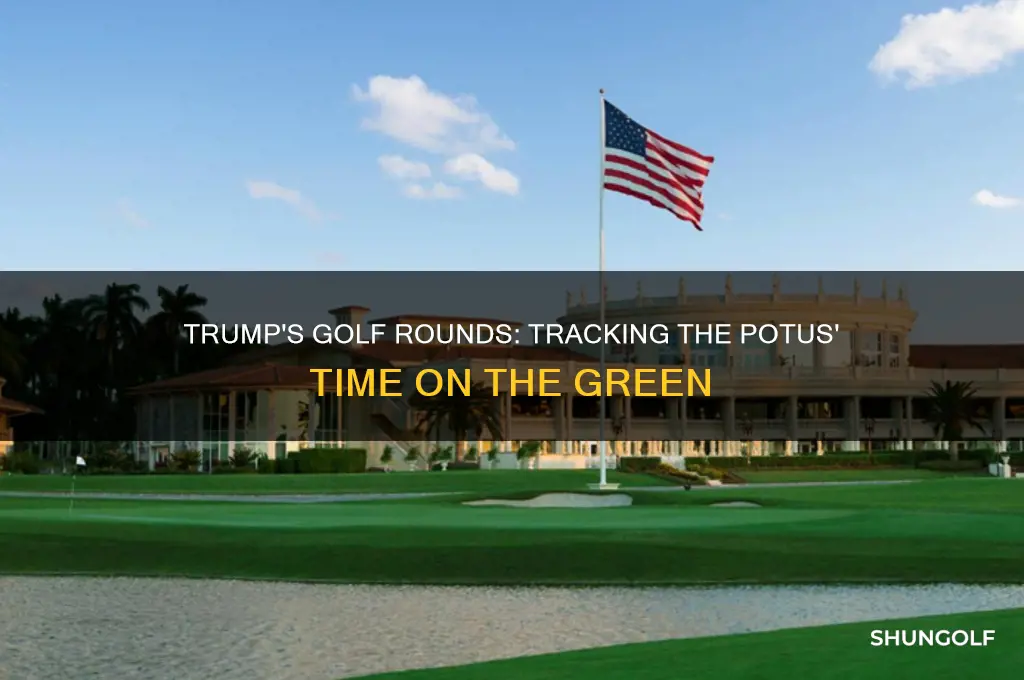 how many golf round has trump taken since become potus