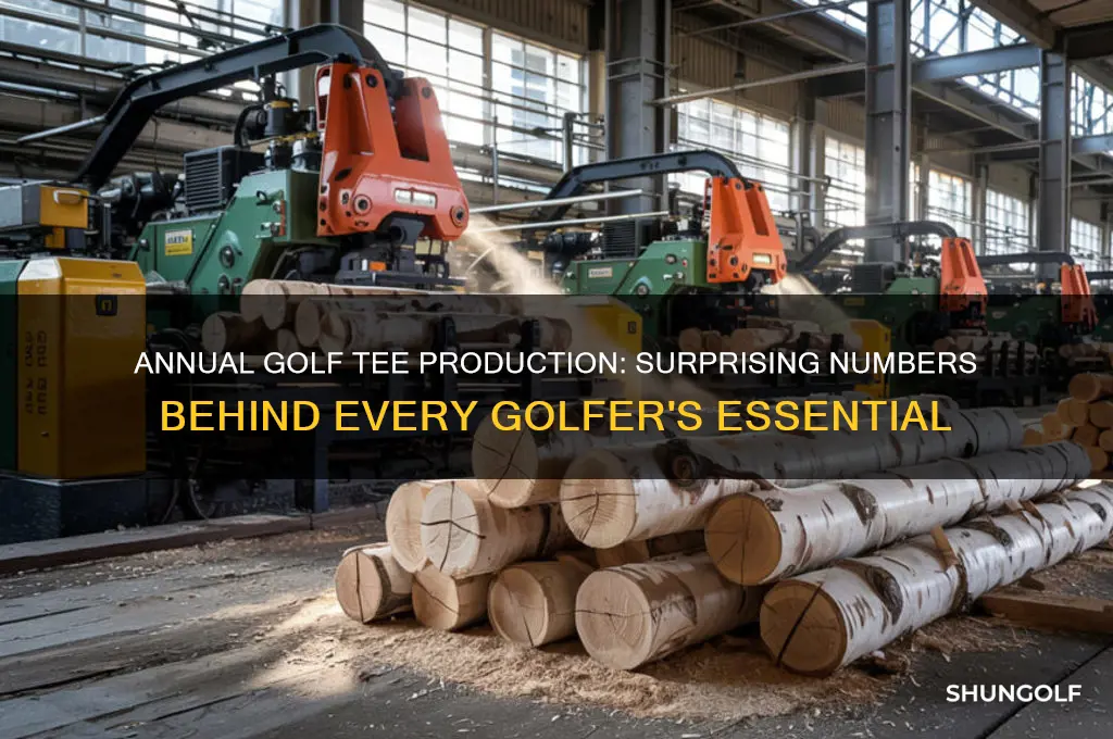 how many golf tees are made each year