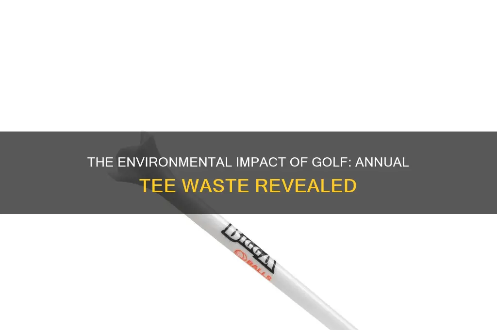 how many golf tees are wasted per year