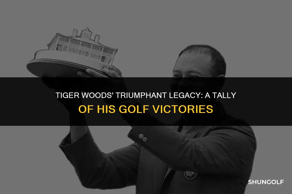 how many golf tournaments has tiger woods won