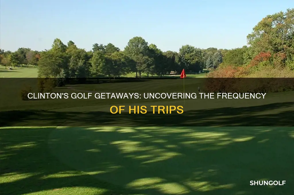 how many golf trips did clinton take