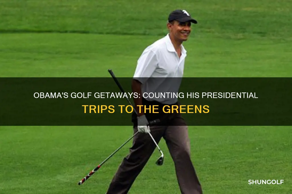 how many golf trips did obam take