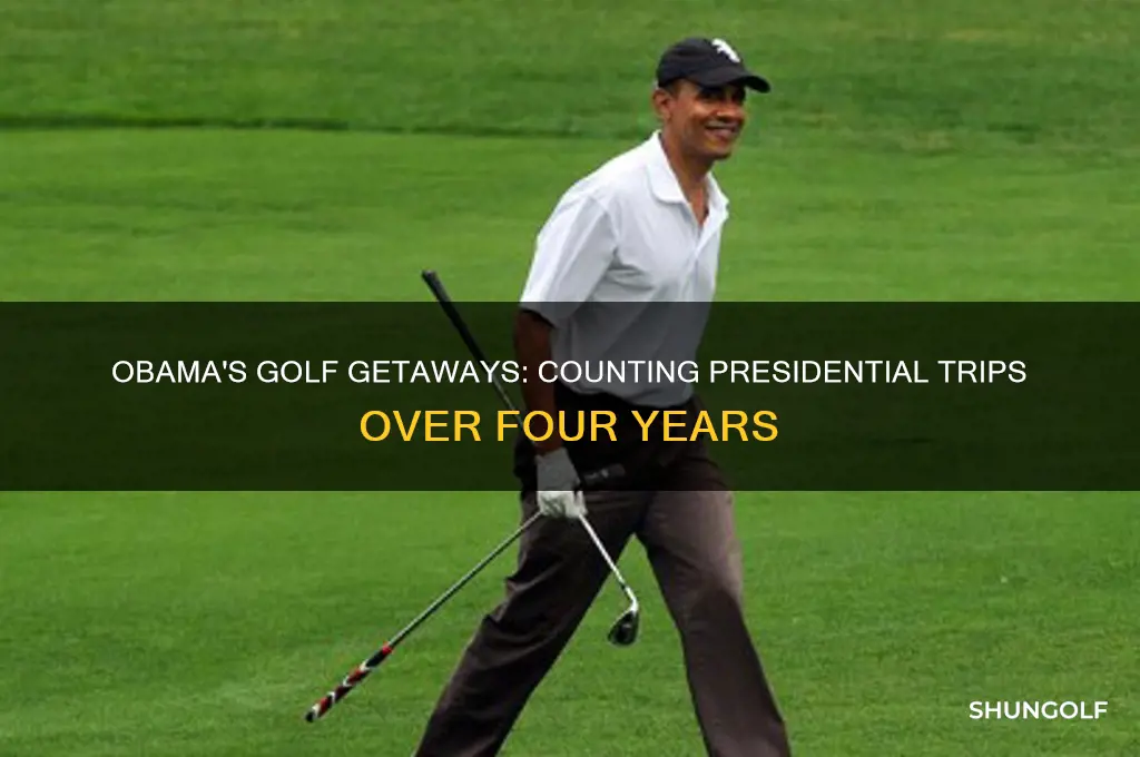 how many golf trips did obama take in 4 years