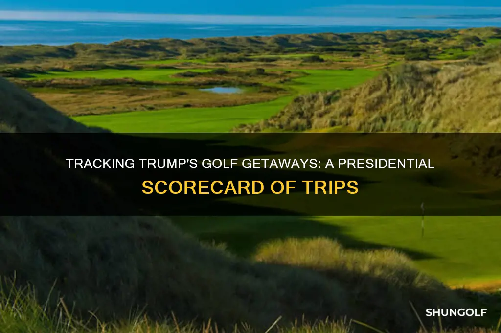 how many golf trips has trmp made in office